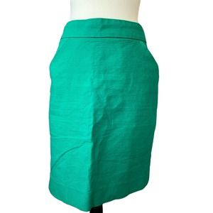 JCREW | Kelly Green Pencil Skirt | Size 4 | EUC